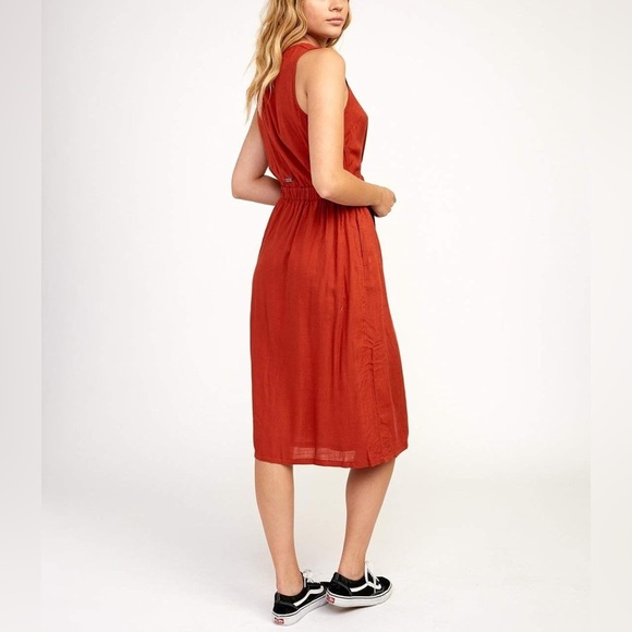 RVCA Women's Arizona Fitted Midi Dress - Size Small - Picture 2 of 6